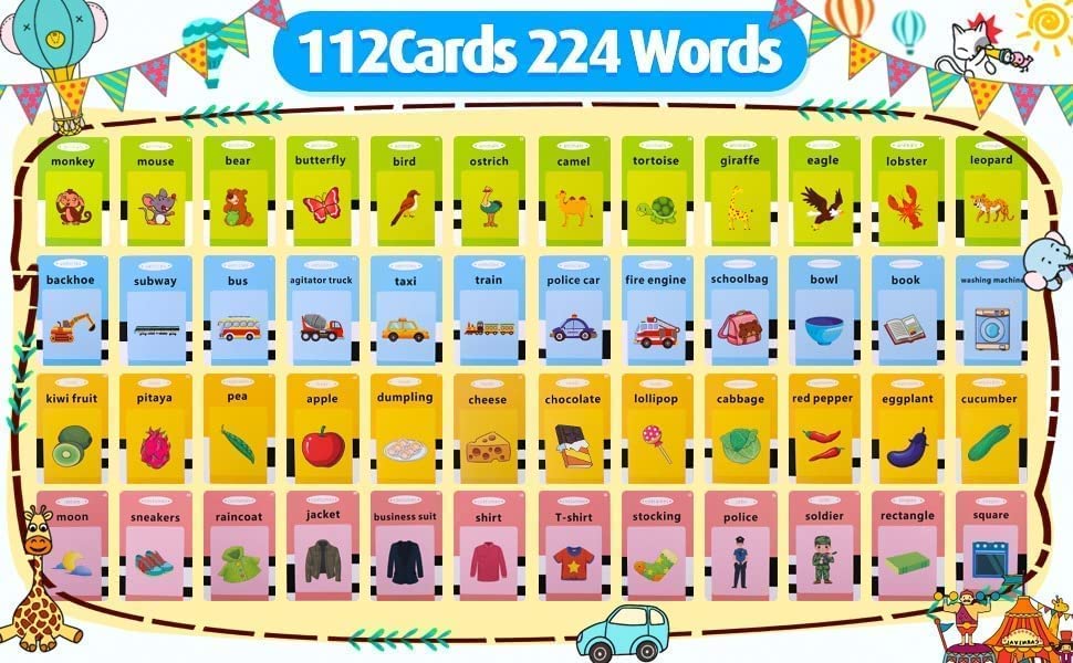 Talking Baby Flash Cards Educational Learning Interactive Toys for 2 3 4 5 6 Years Old Boys Girls, Toddlers Reading Machine with 224 Words Preschool Montessori Toys and Birthday Gift for Kids Talking Baby Flash Cards Educational Learning Interactive Toys for 2 3 4 5 6 Years Old Boys Girls, Toddlers Reading Machine with 224 Words Preschool Montessori Toys and Birthday Gift for Kids